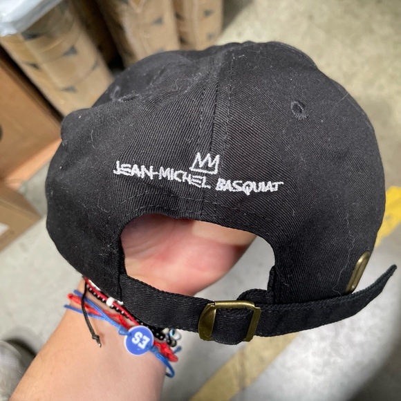 Jean-Michael Basquiat Hat- Rome Pays Off- Black Rare Baseball Cap Cotton - Picture 8 of 8